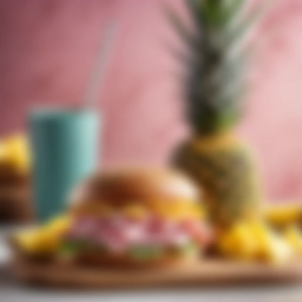 Tropical Twist with Smoky Ham Essence Exotic Pineapple and Ham Creation