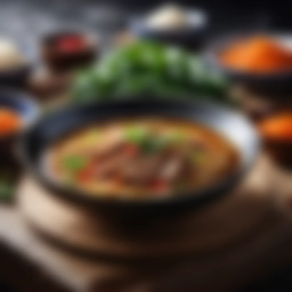 Anhui Gastronomic Heritage Abstract illustration showcasing the cultural significance of Anhui recipes