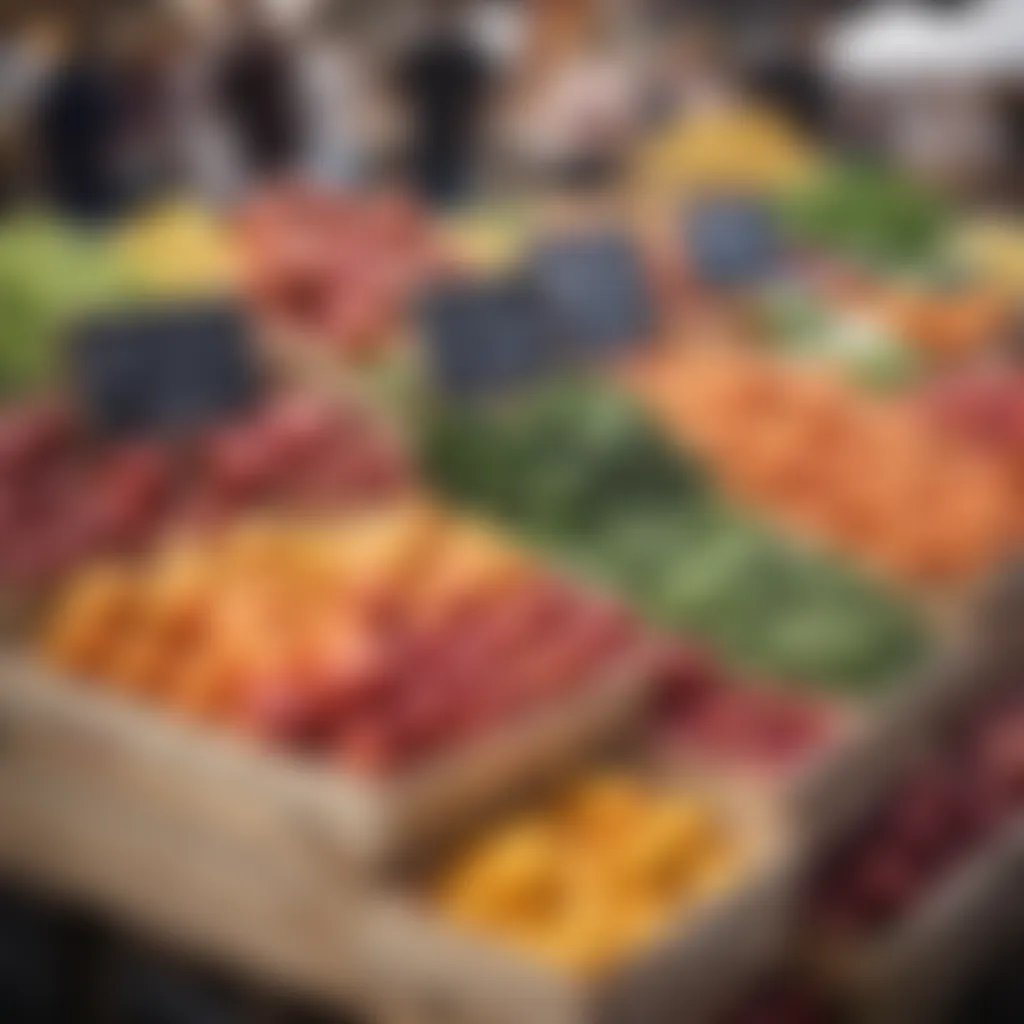 Local Produce at a Farmers Market A vibrant farmers market showcasing local produce and sustainable practices.