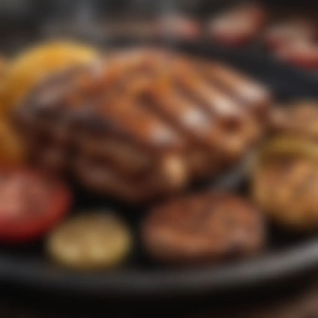 Grilled Culinary Masterpiece A beautifully grilled dish showcasing spices in use