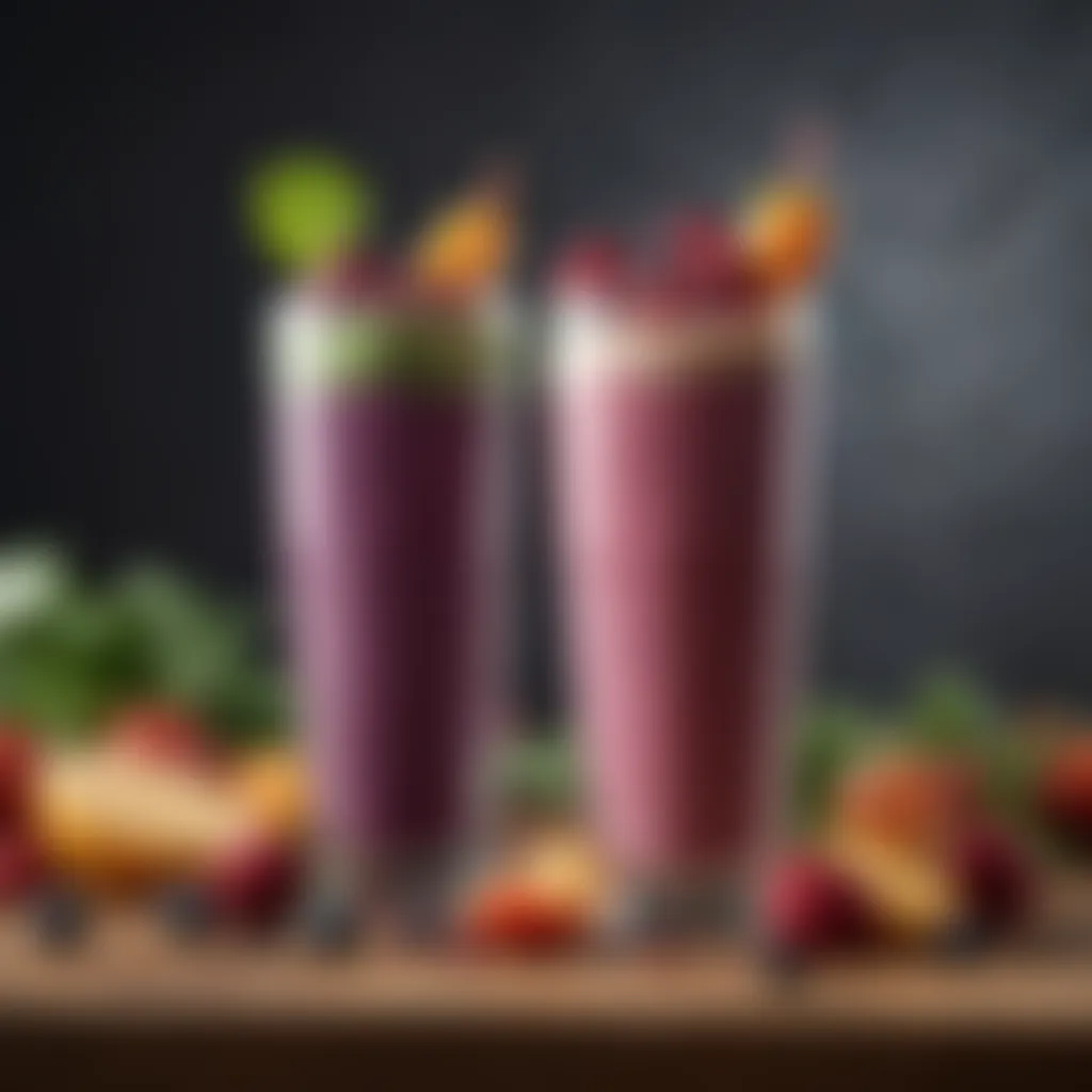 Nutrient-rich smoothies made with vegetables and low glycemic fruits