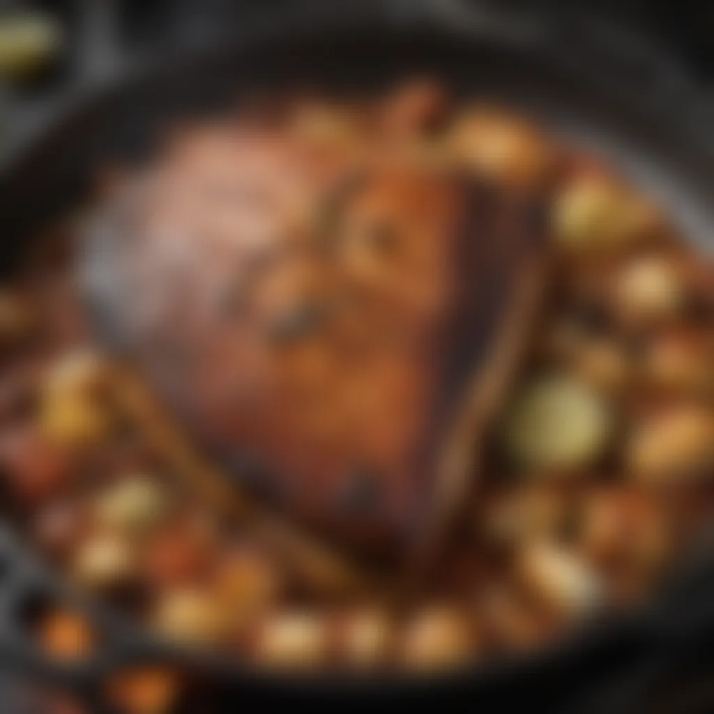 Sizzling skillet with Cajun blackened fish