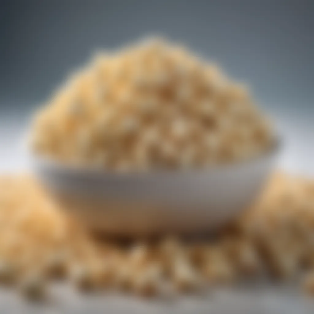 A close-up of a bowl filled with calorie-free snack alternatives like popcorn and rice cakes