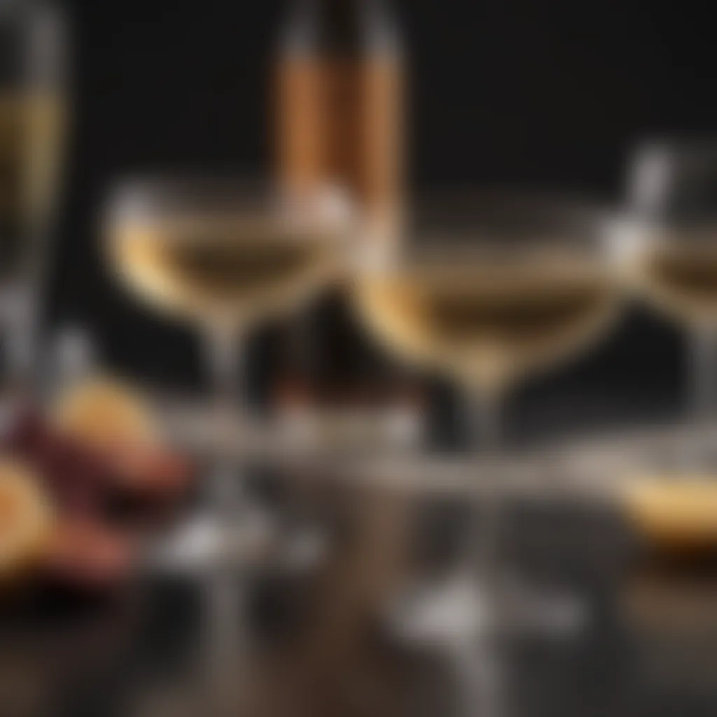 Vintage coupe glasses showcasing a classic design