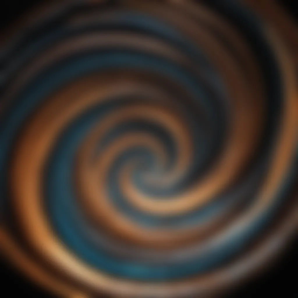 Abstract depiction of time as a swirling vortex