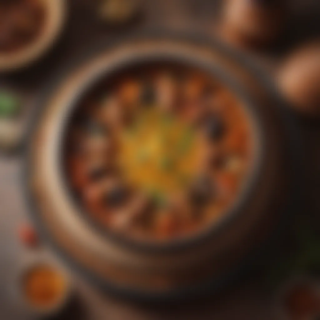 Aromatic spices in a Moroccan tagine dish