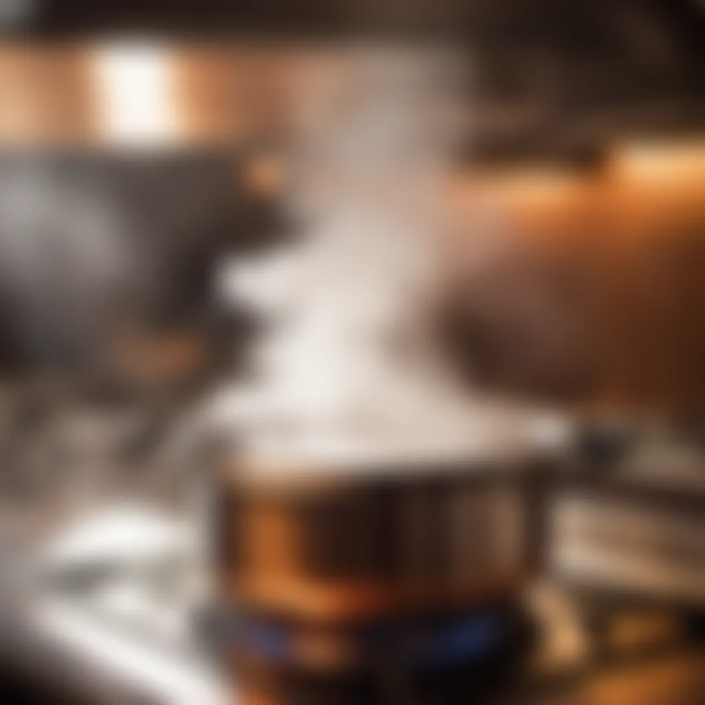 Elegant Steam Dance Steam rising from a simmering pot