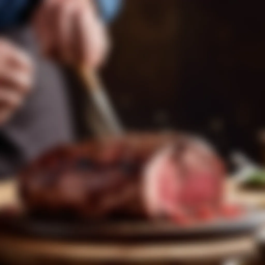 Art of Gentle Persuasion Meat being tenderized with mallet