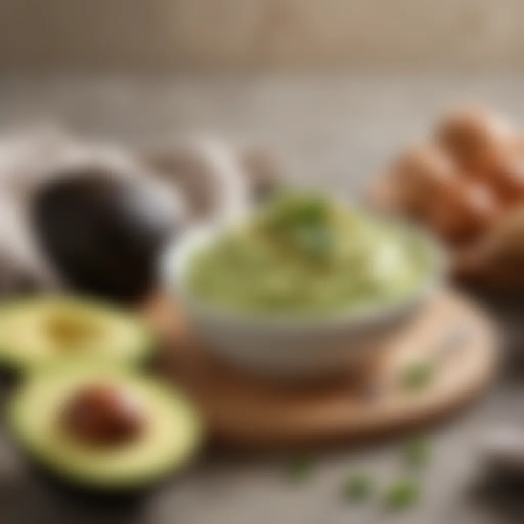 Rich and creamy avocado spread showcasing its texture and color