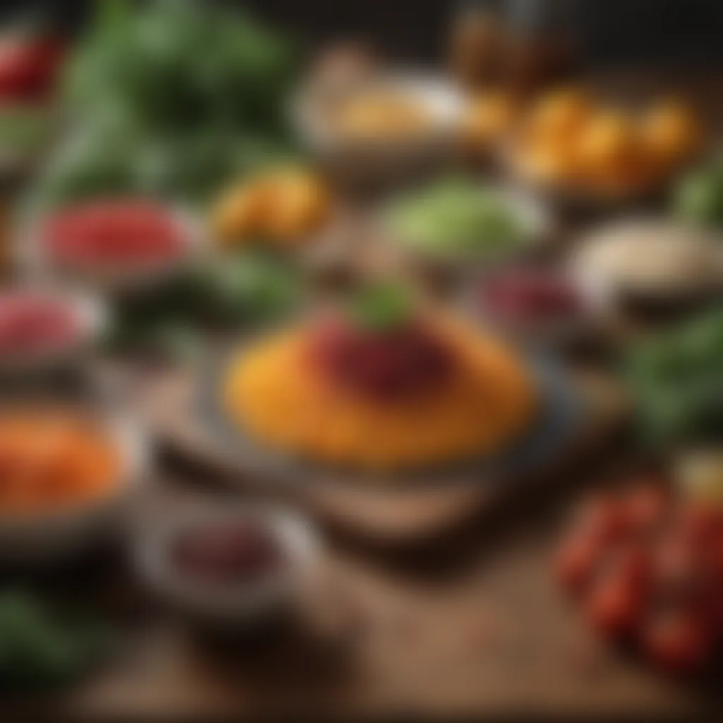 Fresh Ingredients for Culinary Classes A vibrant spread of fresh ingredients ready for culinary exploration