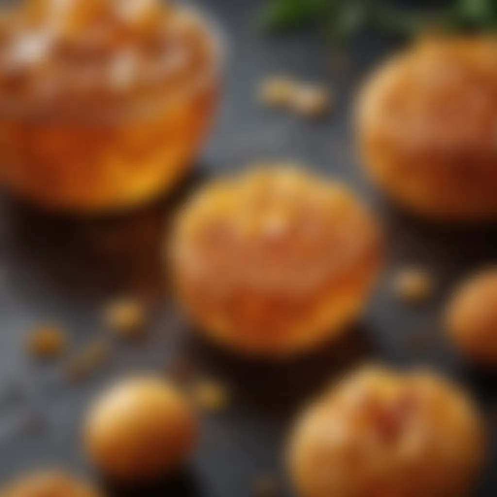 The Essence of Natural Sweetness Golden honeycomb symbolizing natural sweetness
