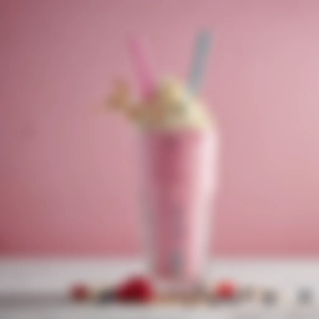 Intriguing Milkshake composition with vibrant colors