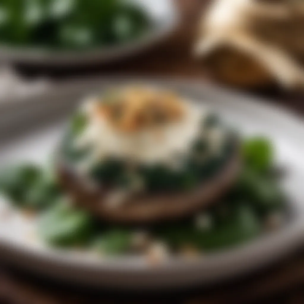 Spinach and Feta Stuffed Portobello Mushrooms