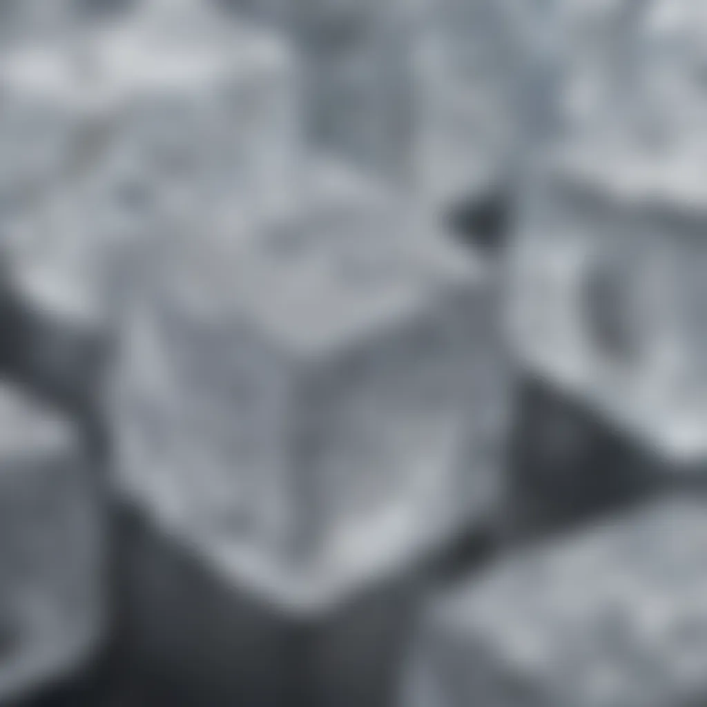 Close-up view of Frigidaire nugget ice showcasing its texture and shape