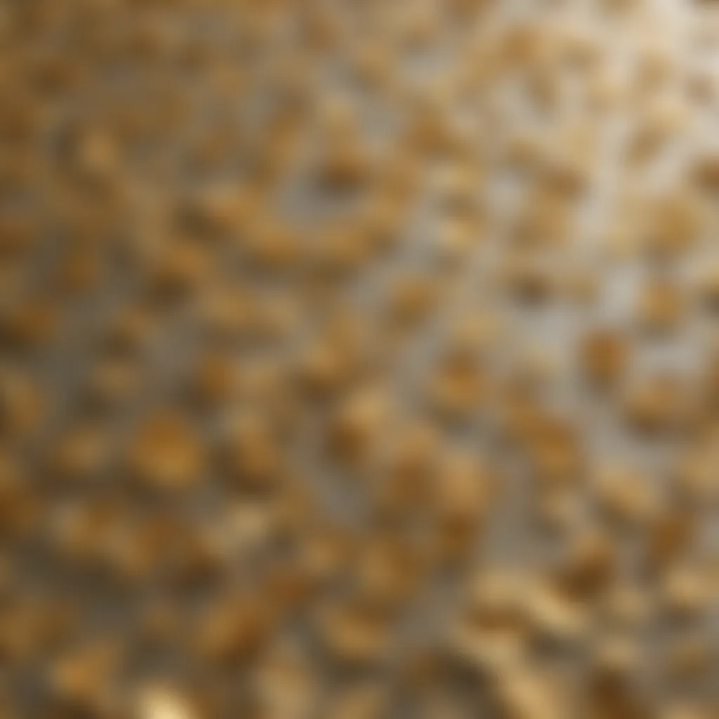 Glistening sheets of gold leaf showcasing artistic applications
