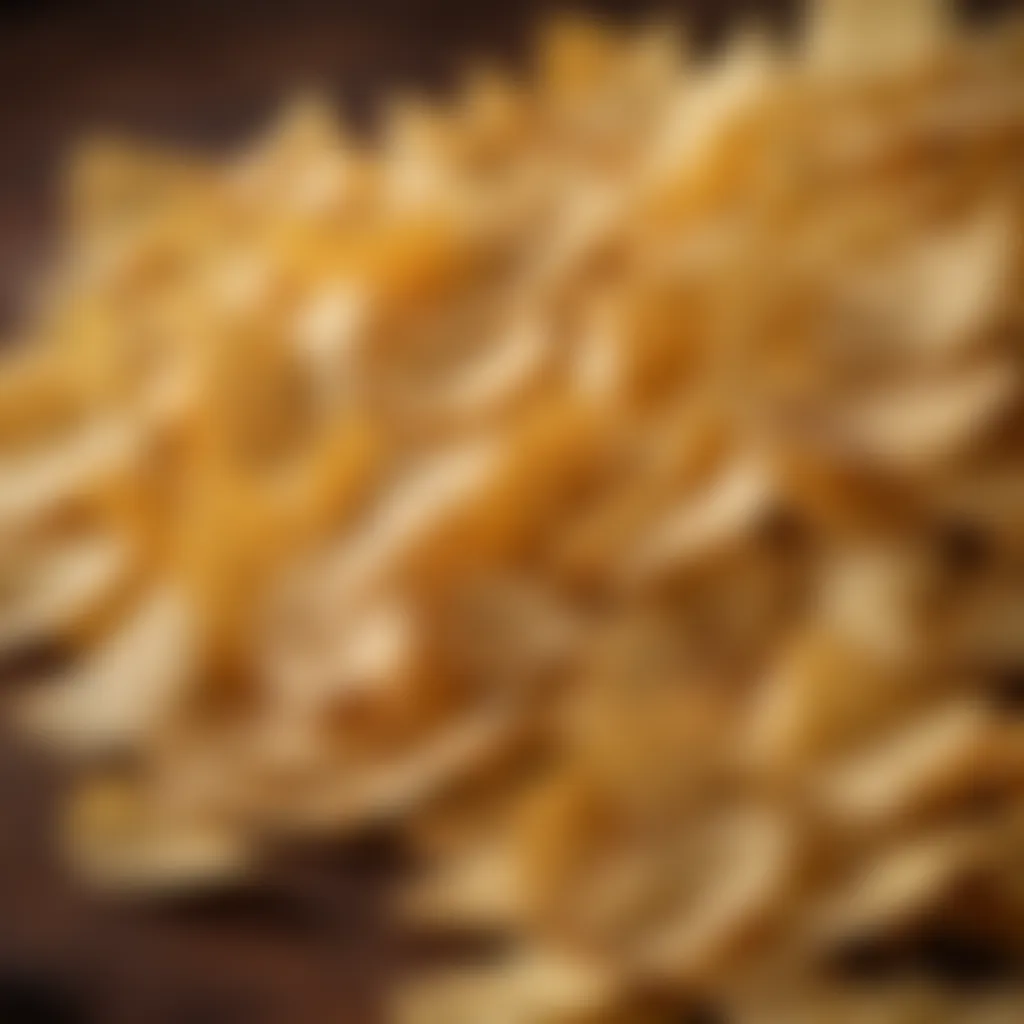 Close-up of Great Value Queso Chips showcasing texture and color