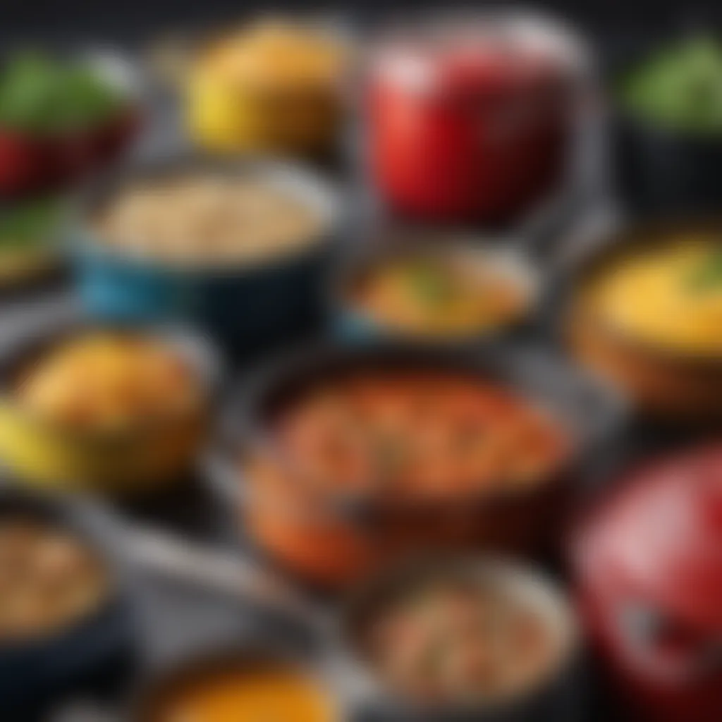 Close-up view of vibrant, high-quality cookware