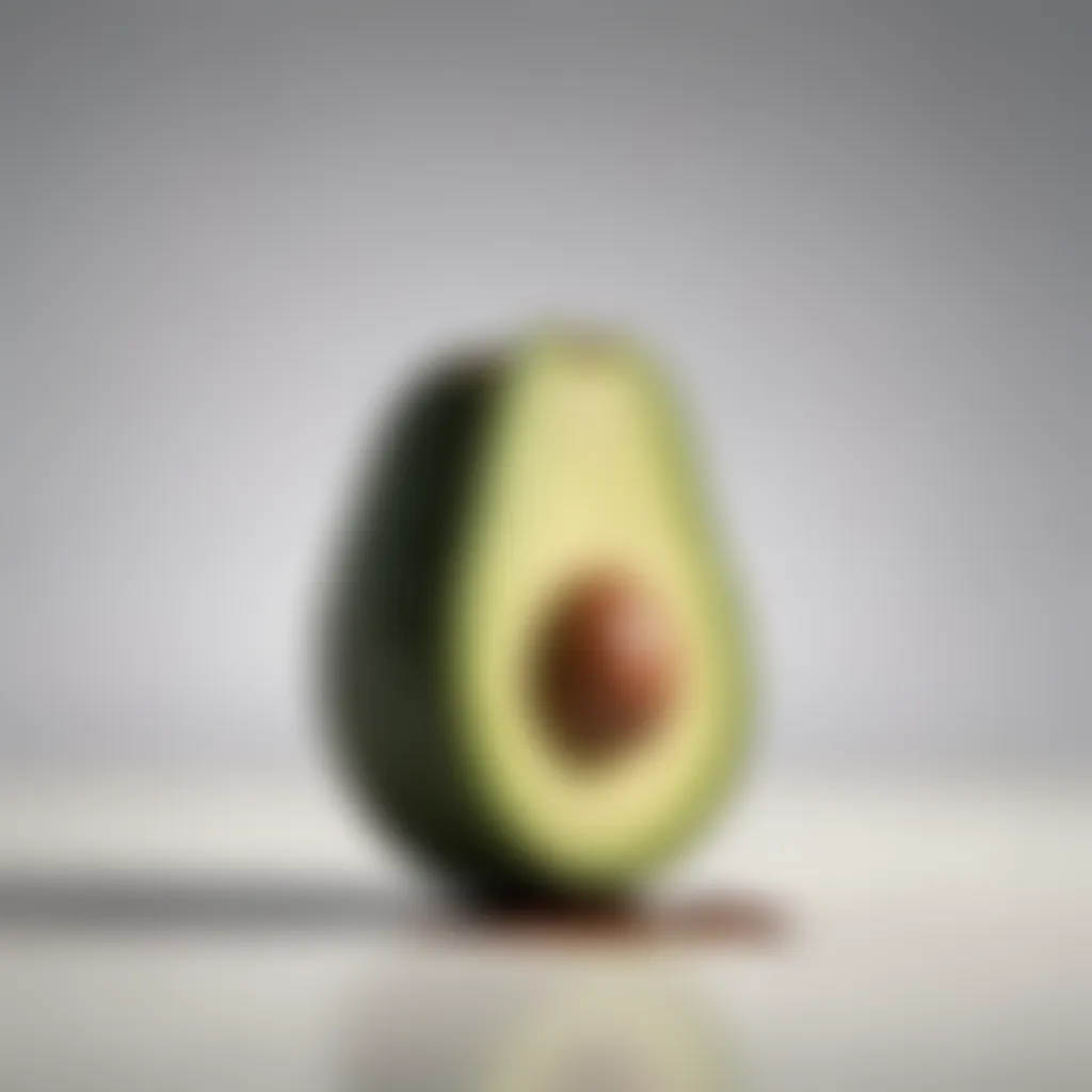 Avocado showcasing healthy fat content