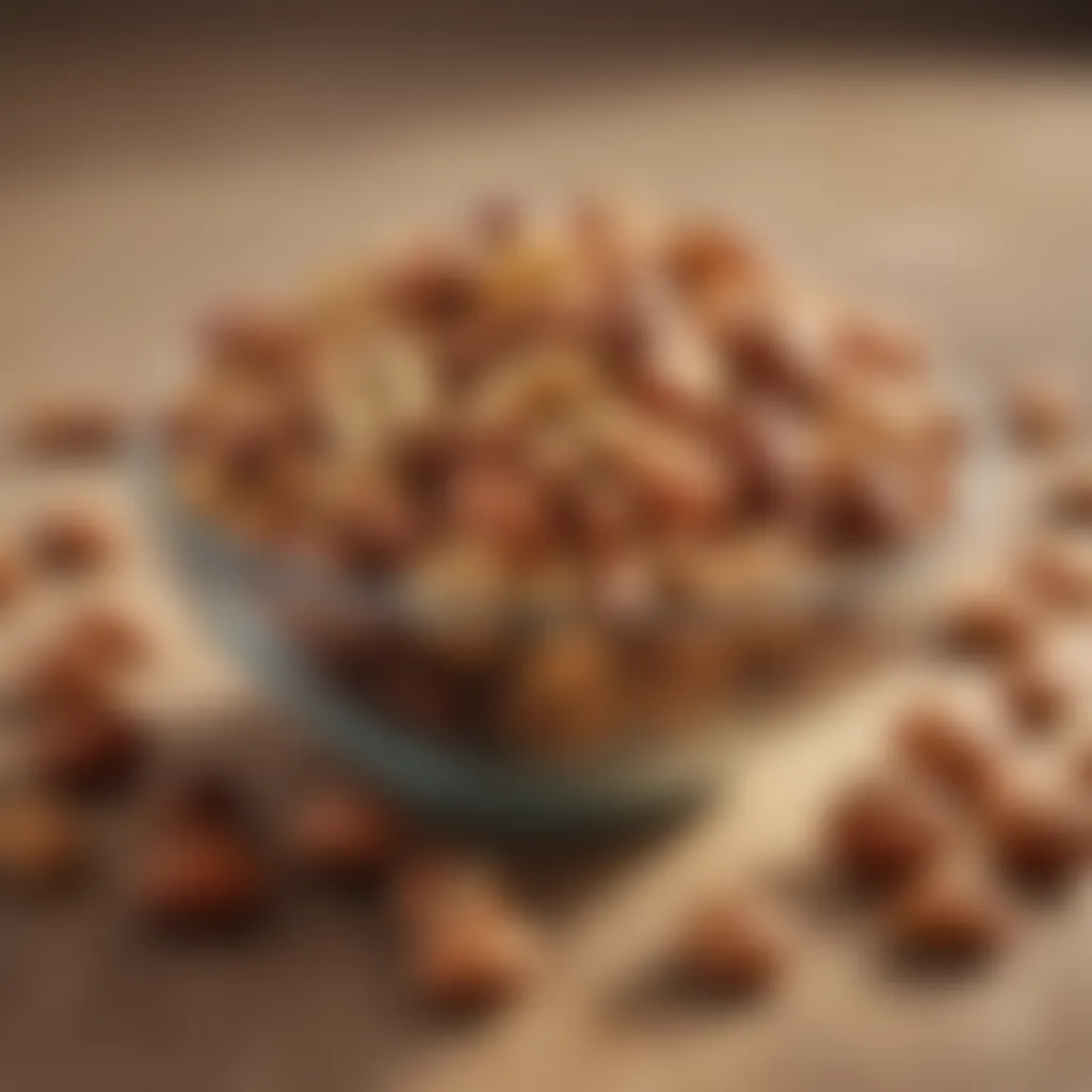 Nuts arranged in a bowl, rich in healthy fats