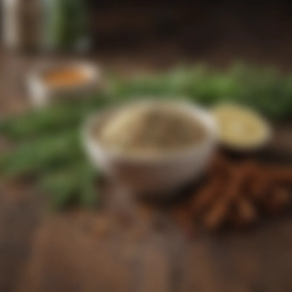 A selection of different herbs and spices used in Hidden Valley Ranch seasoning dip.