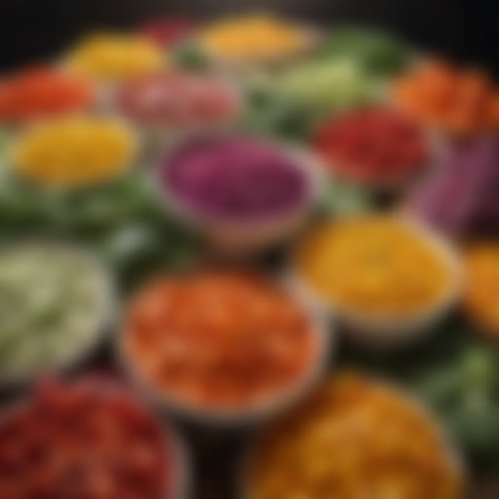 A colorful array of vegetable dishes