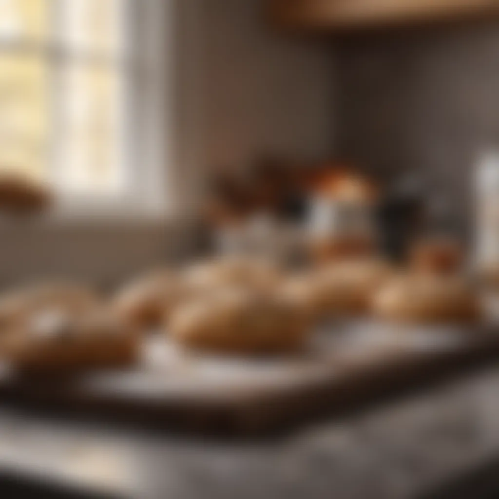 A cozy kitchen scene with Levain cookies