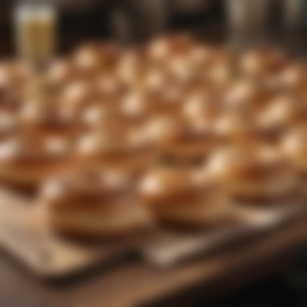 Customers enjoying bagels at a local shop