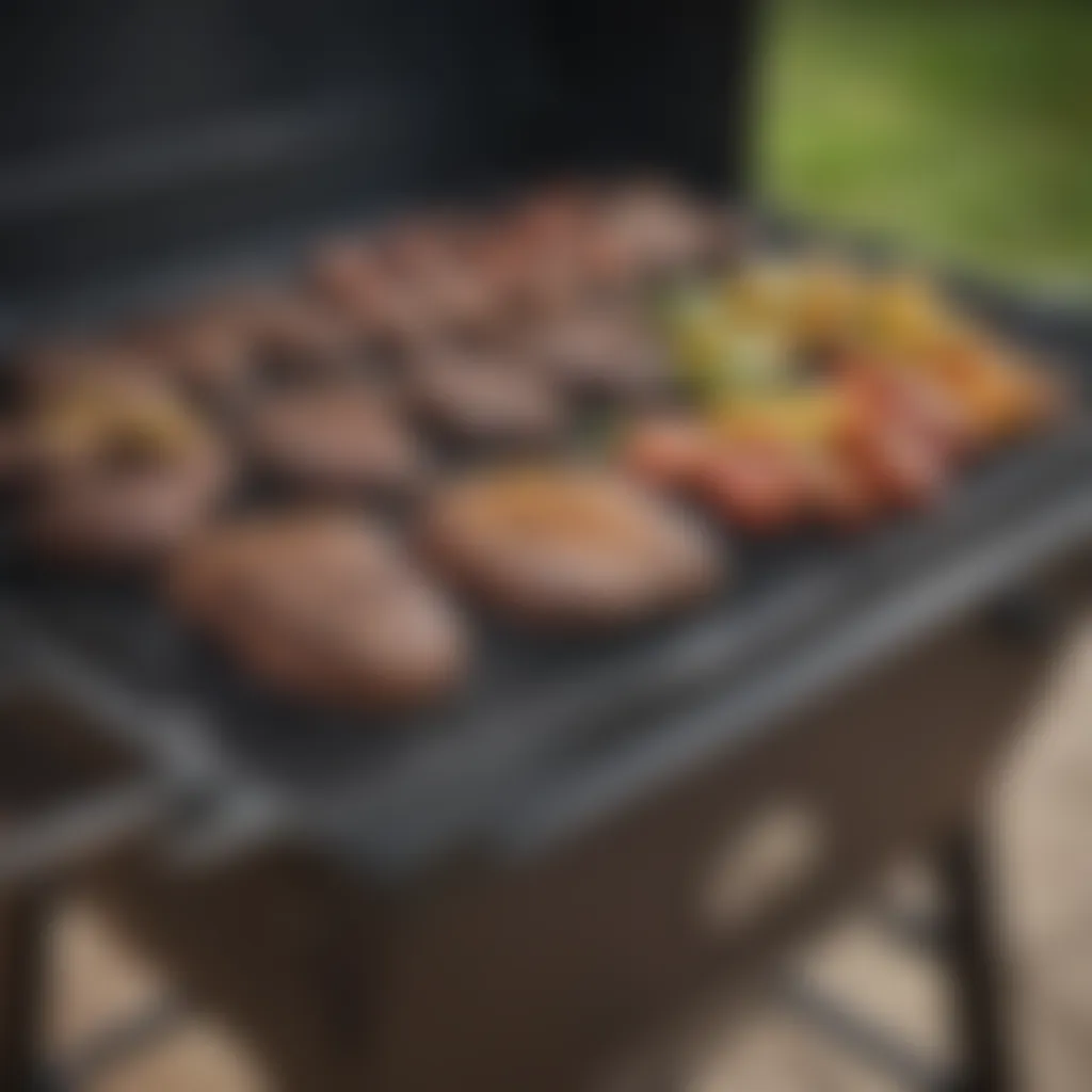 Detailed view of Weber charcoal grill features