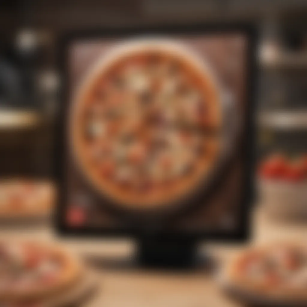 A digital device displaying an online pizza ordering interface