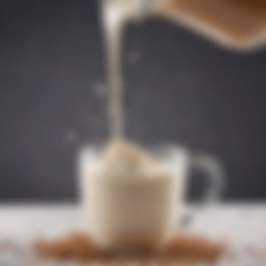 Artistic depiction of non-dairy creamer ingredients