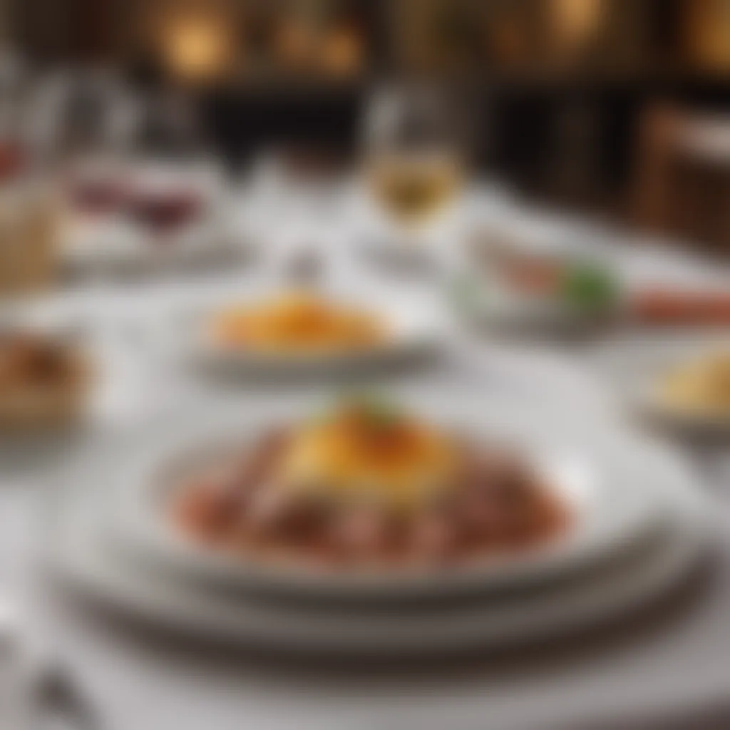 Gourmet Dining Experience in Boston Elegant dining setup featuring an array of gourmet dishes