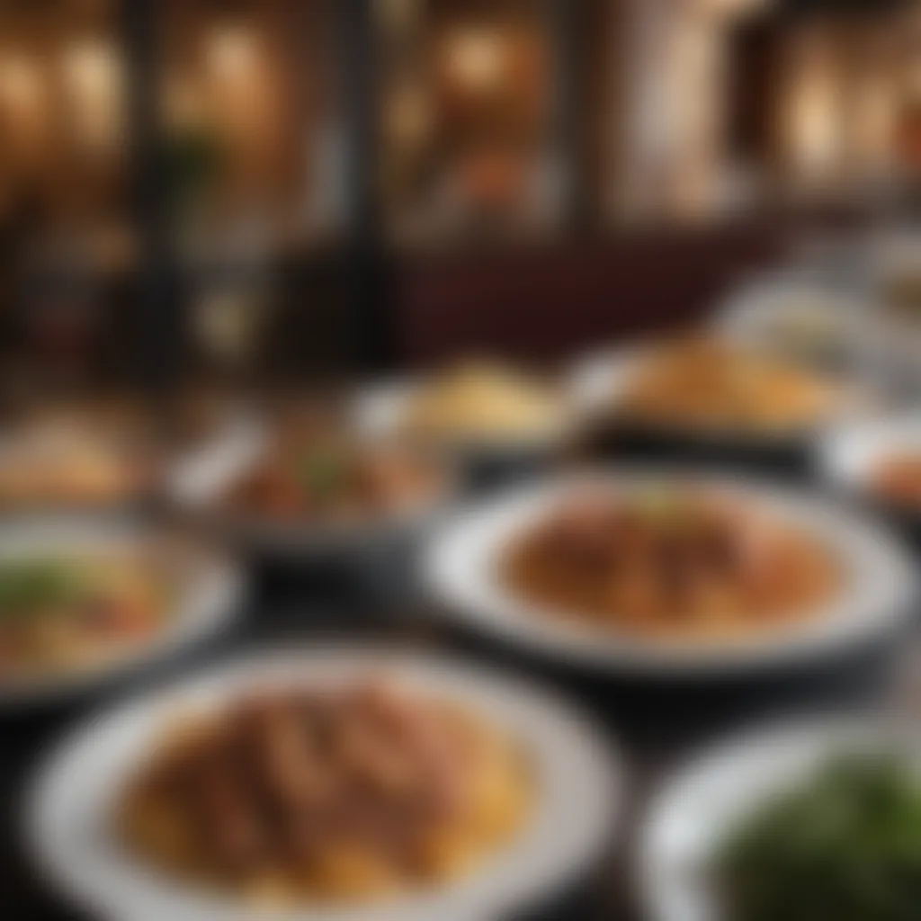 Local Cuisine in a Trendy Boston Venue Vibrant atmosphere showcasing local cuisine in a trendy venue