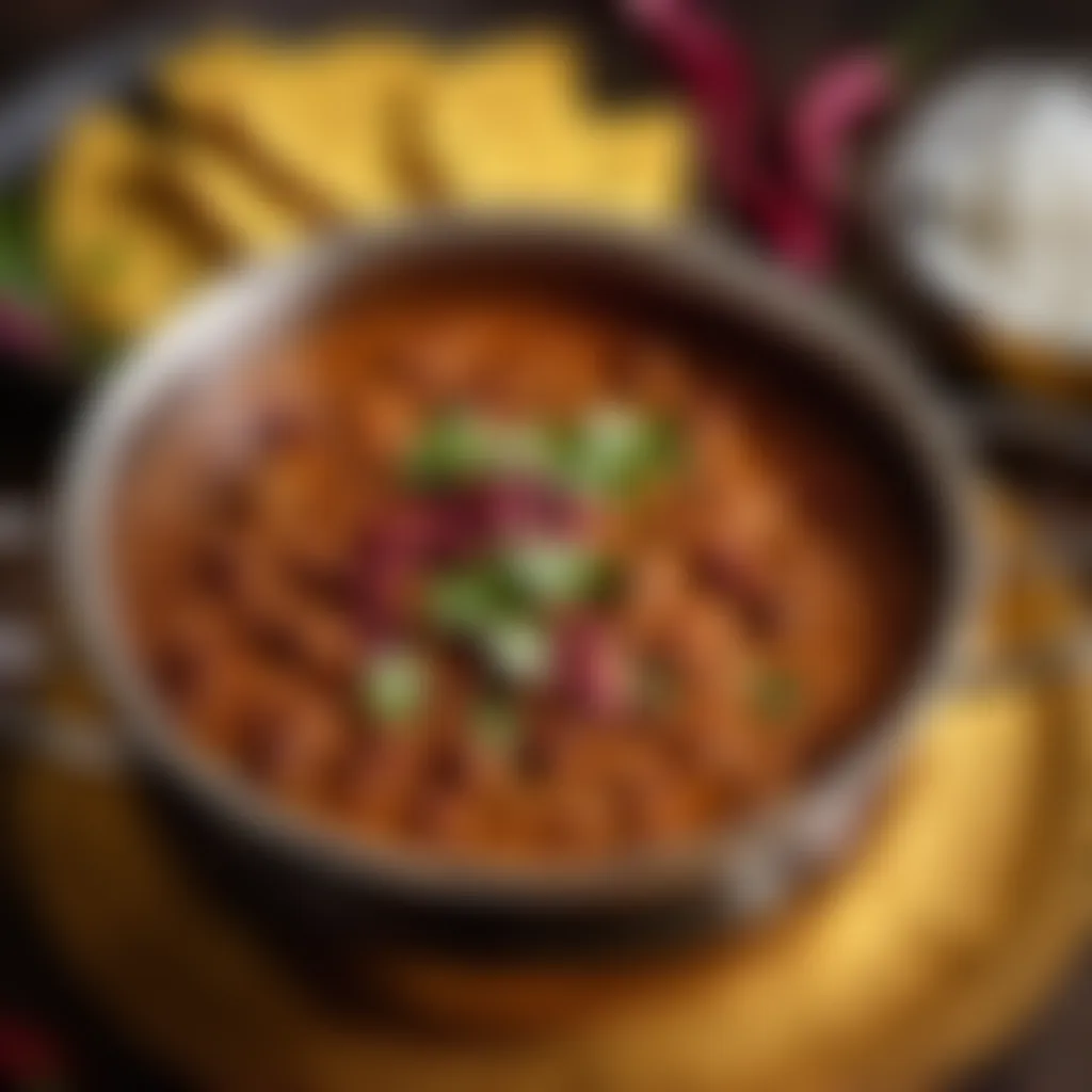 Mouth-watering Rajma curry simmering in a traditional pot