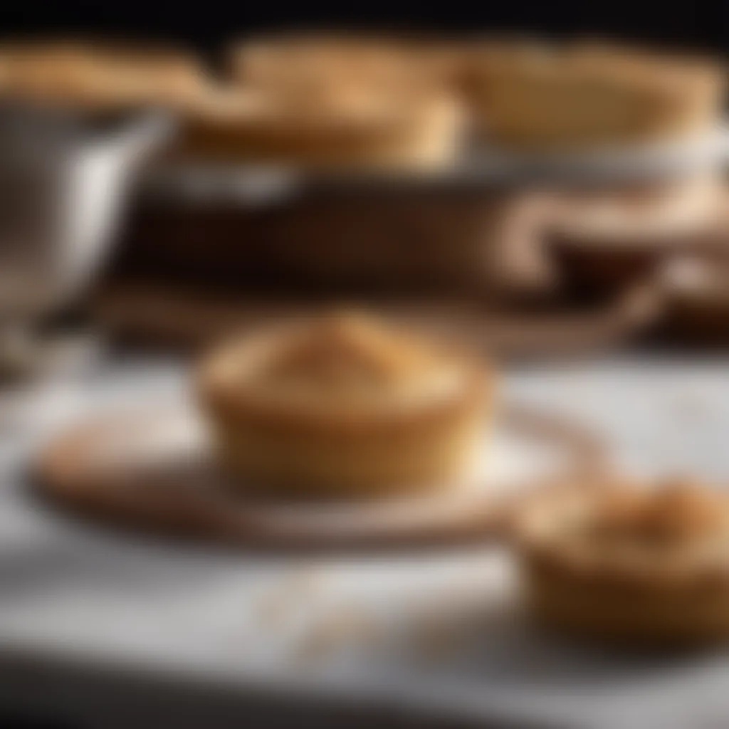 Illustration showcasing precise techniques for shortcrust pastry