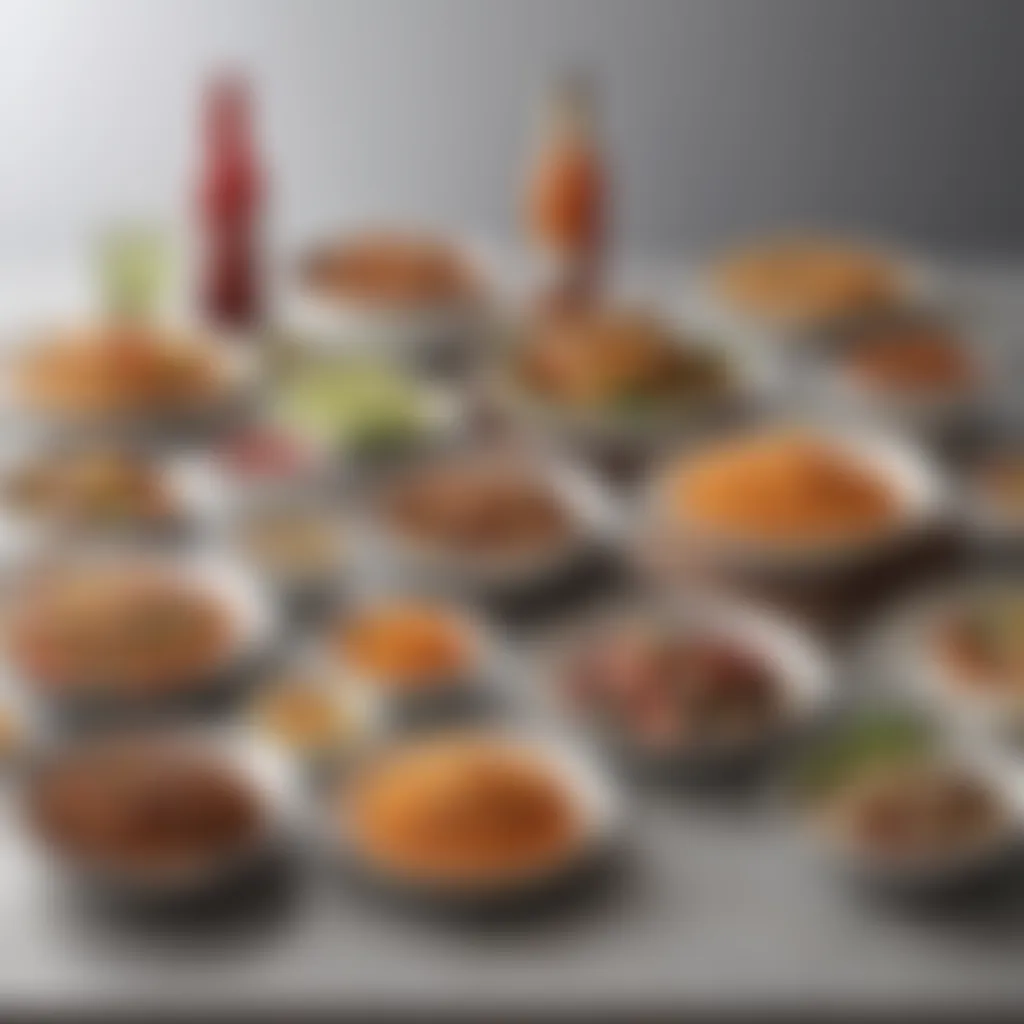 Diverse Dietary Preferences in Meal Solutions A balanced meal illustration catering to various dietary preferences