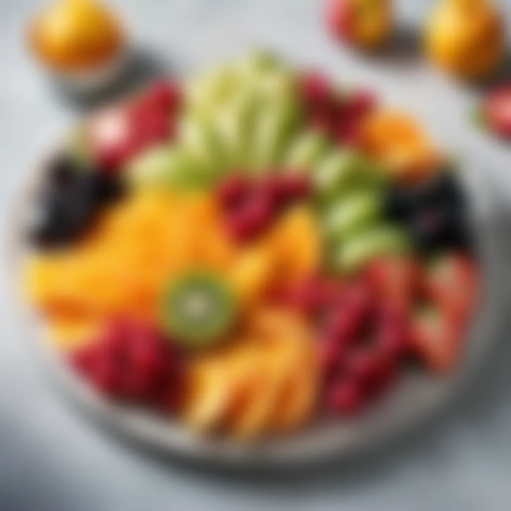 Fresh fruit platter for diabetes management