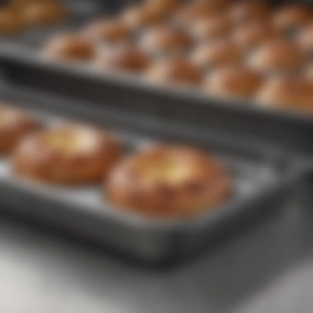 Close-up of Rema insulated baking pan highlighting material features