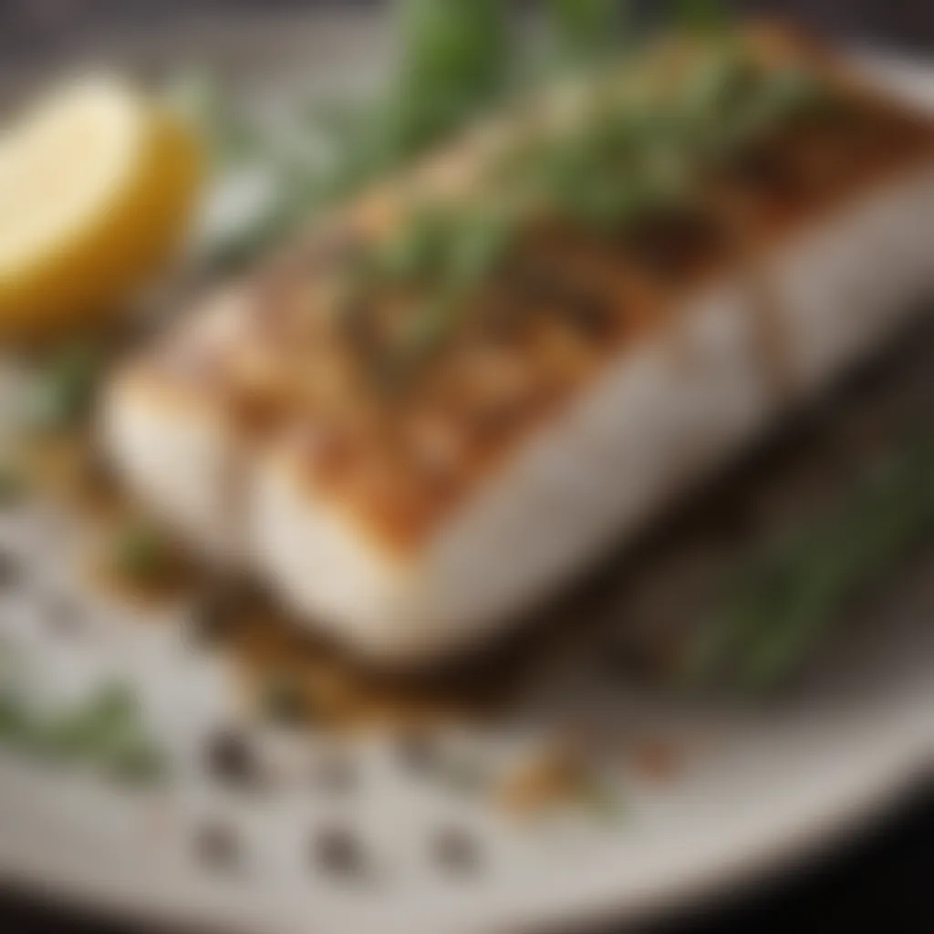 Seasoned cod with herbs and spices