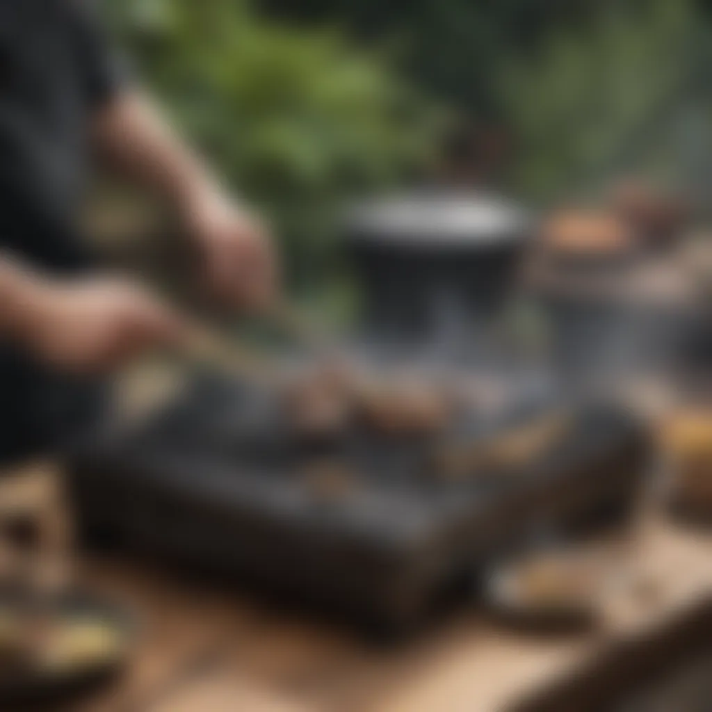 Maintenance Practices for Small Hibachi Charcoal Grills Detailed view of maintenance essentials for small hibachi charcoal grills.