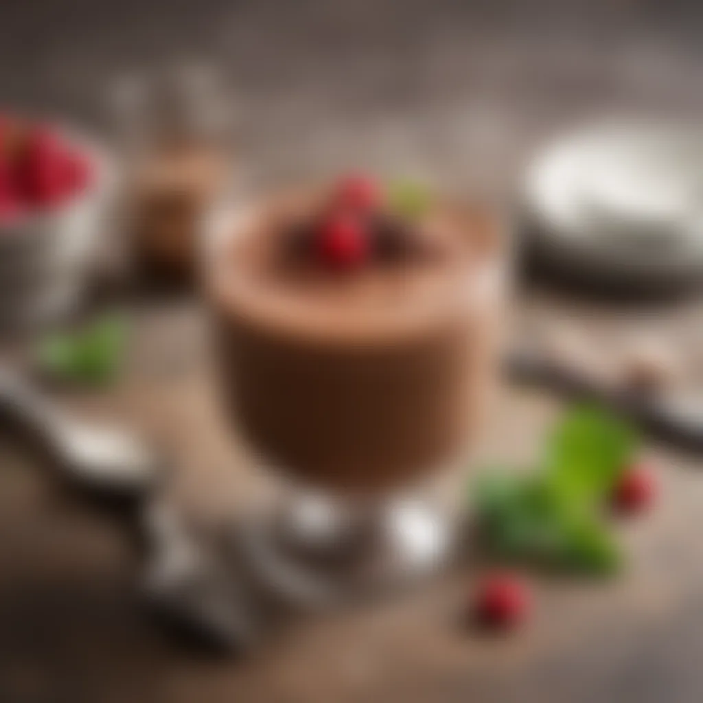 A luscious chocolate mousse made with stevia