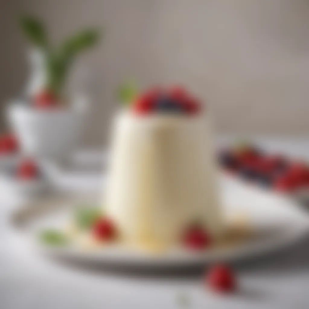 Decadent vanilla panna cotta using stevia