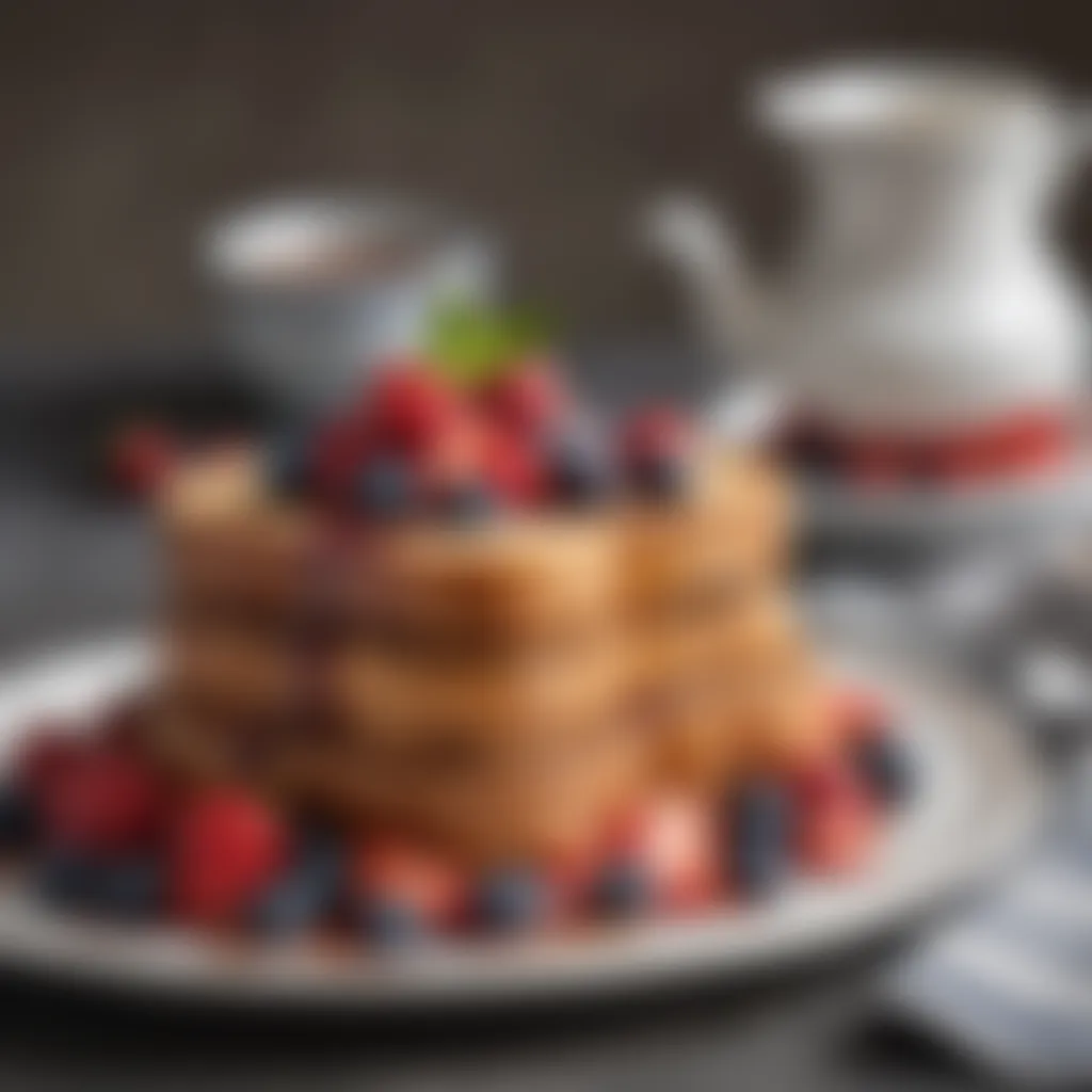 Aesthetic Appeal: French Toast with Fresh Berries French toast served on a plate with fresh berries and syrup