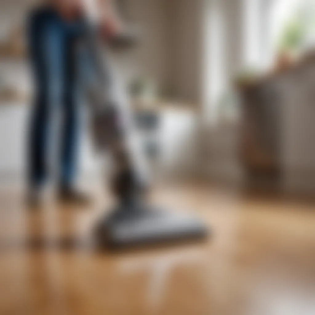 Modern Cordless Vacuum and Mop Design A sleek cordless vacuum and mop combo showcasing modern design and functionality.