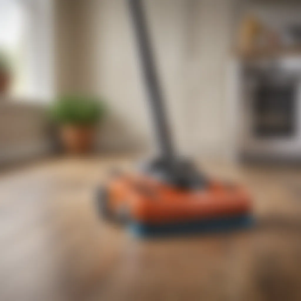 Sustainable Features of Cleaning Devices Eco-friendly materials and features of a cordless vacuum and mop, emphasizing sustainability.