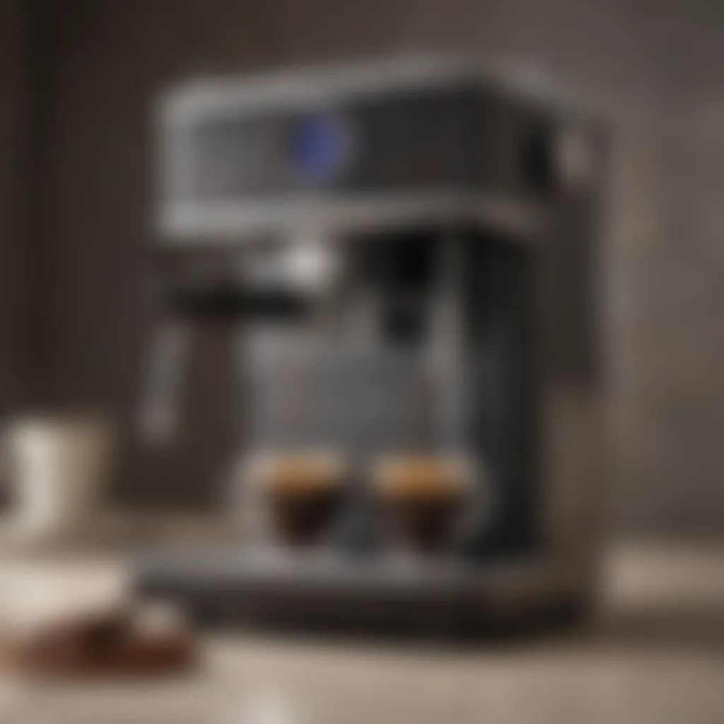 Elegant dual coffee maker showcasing espresso and coffee brewing capabilities