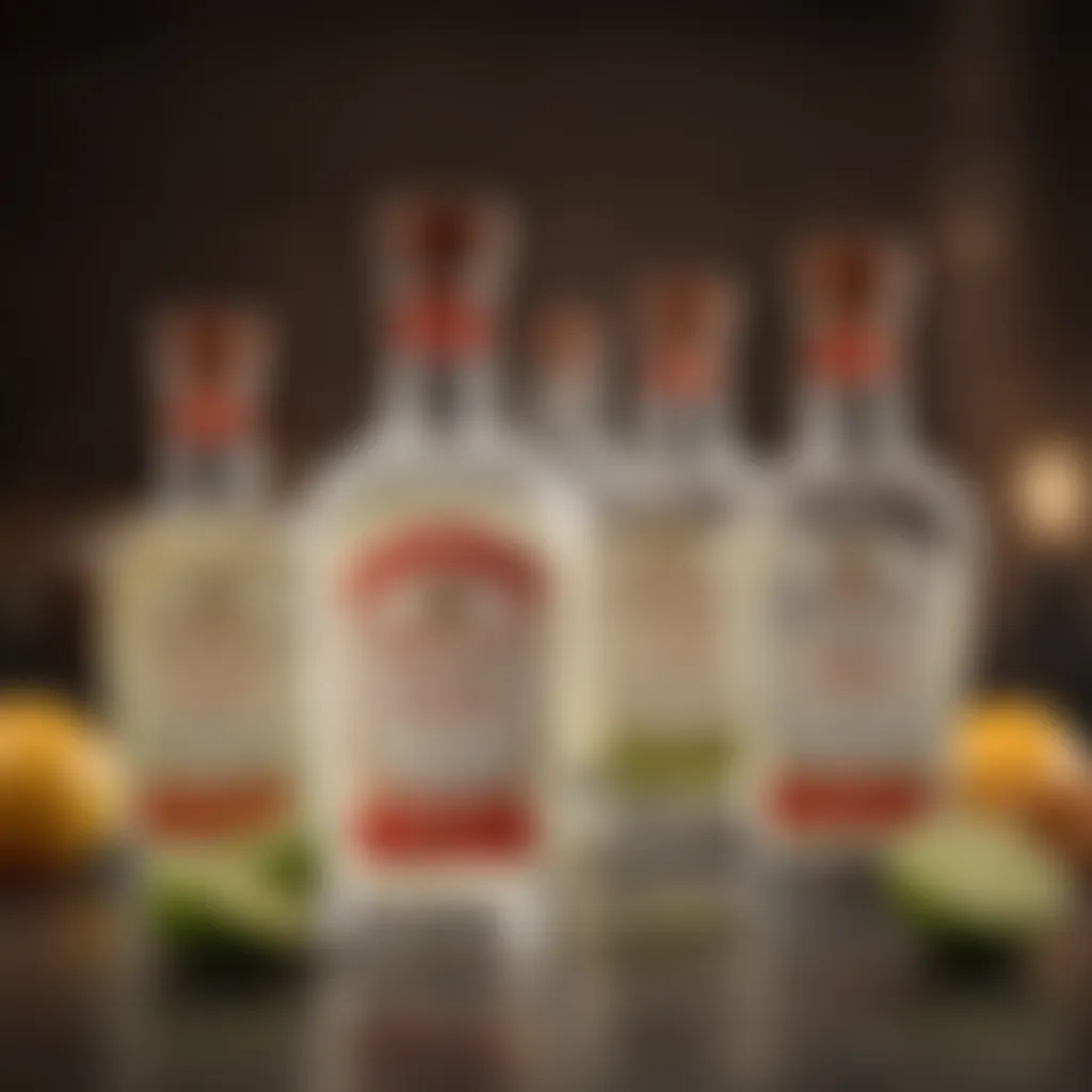 Selection of premium triple sec bottles