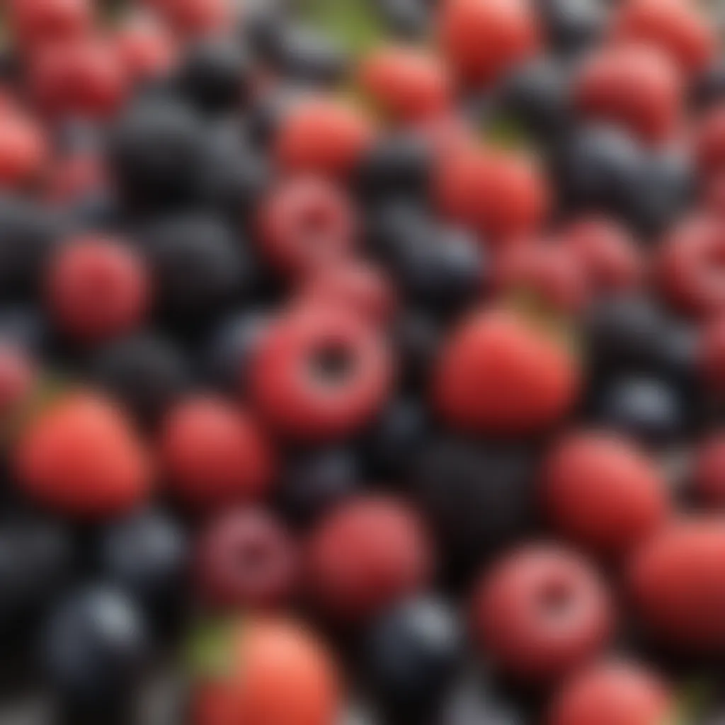 Vibrant assortment of fresh mixed berries