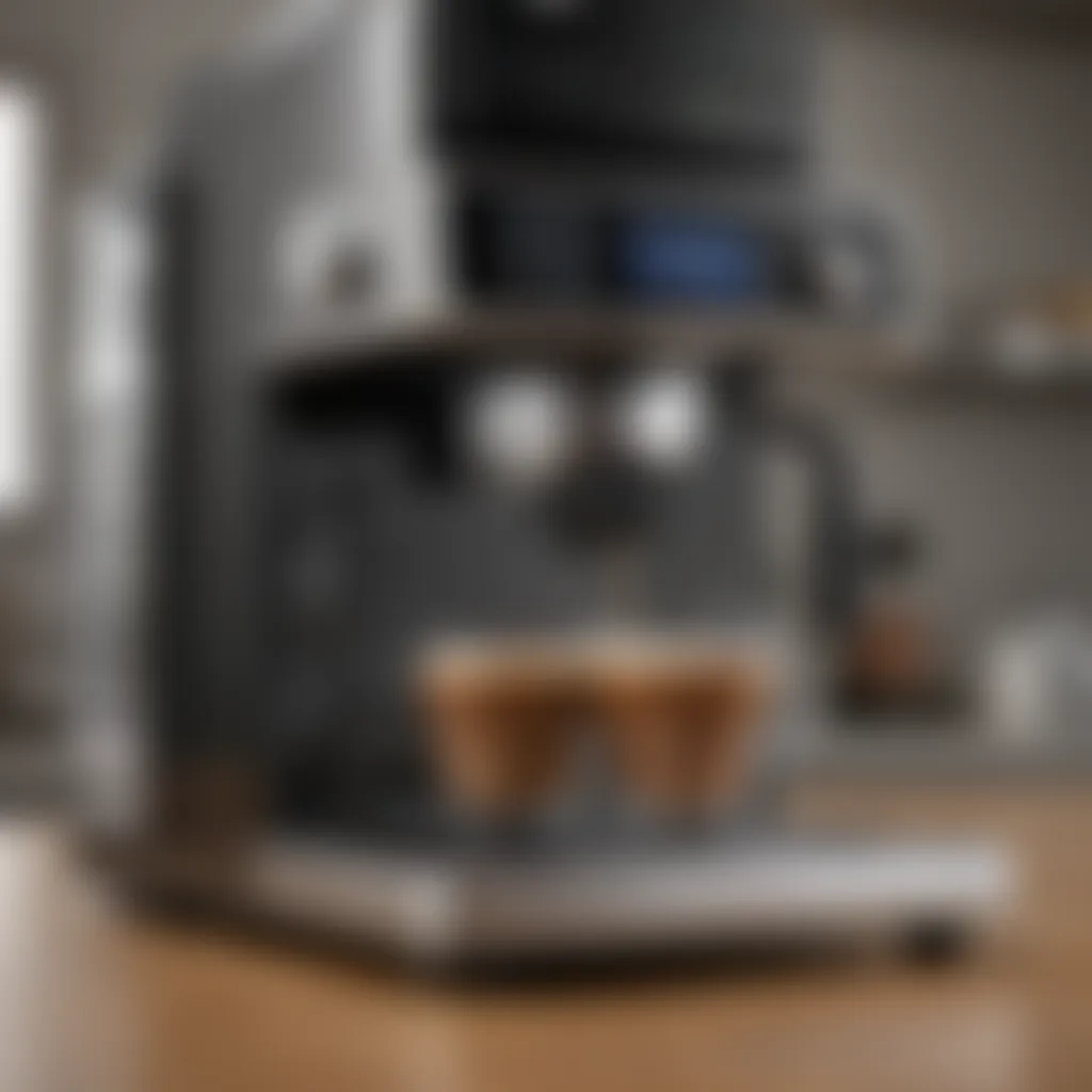 User-friendly control panel of the coffee maker