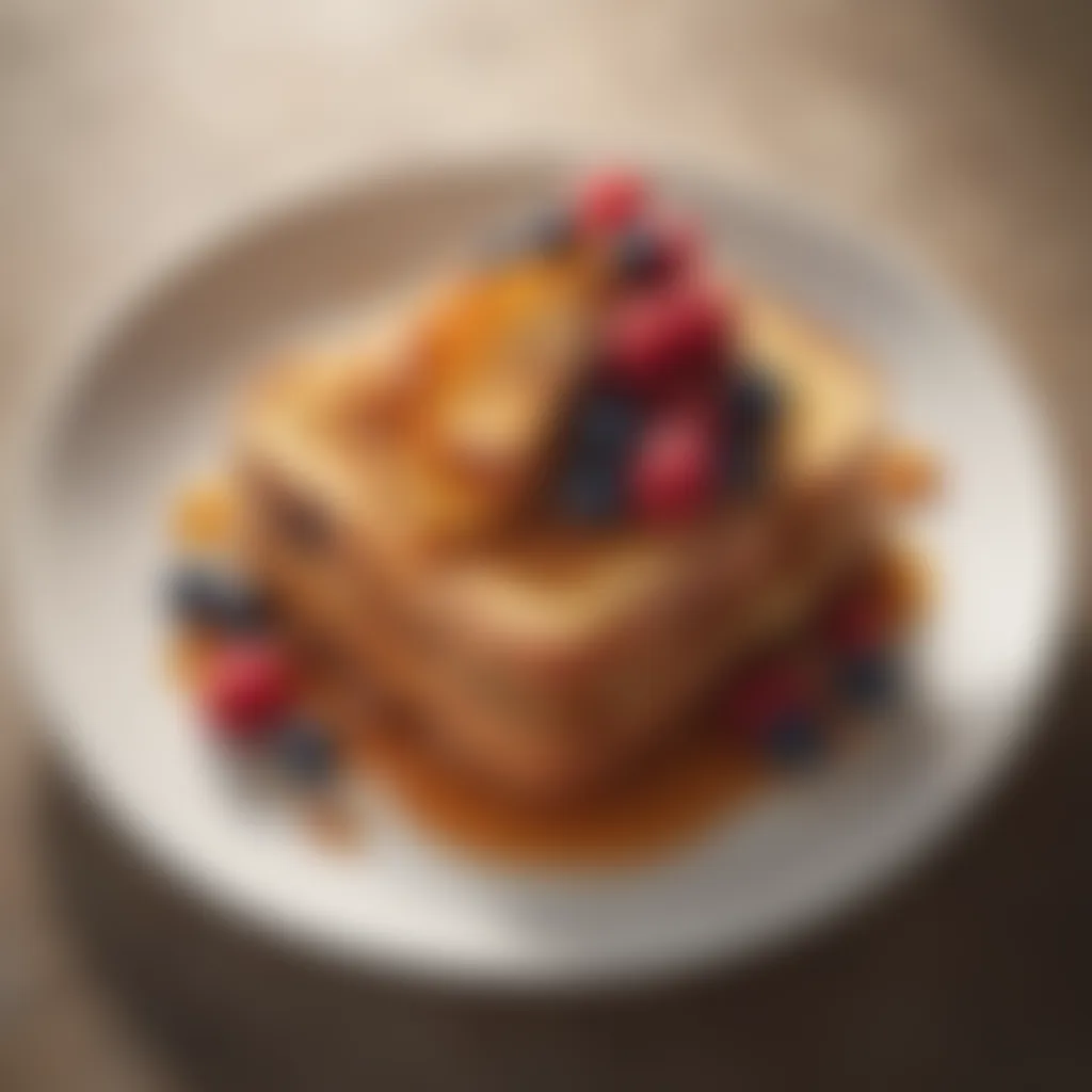 Modern gourmet twist on classic French toast