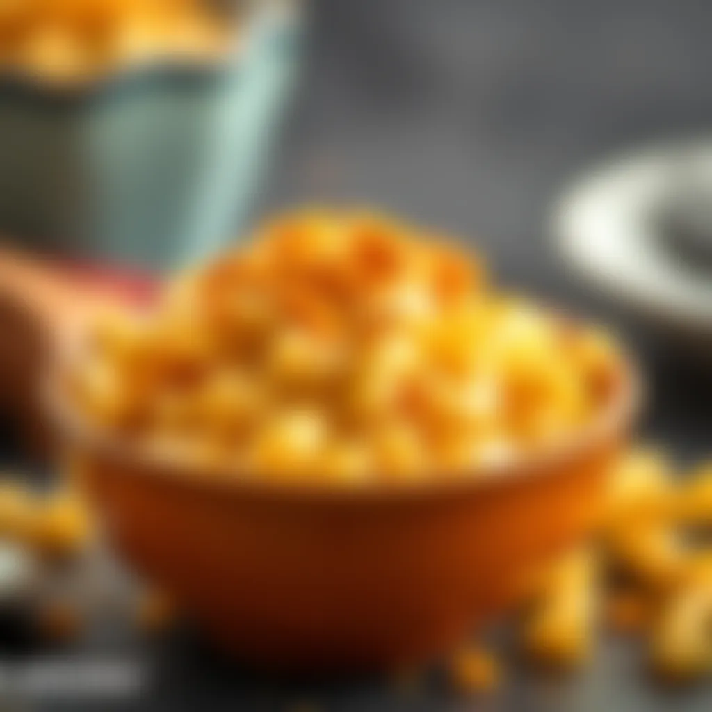 A creamy bowl of Velveeta mac and cheese topped with golden breadcrumbs